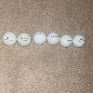 6 Top Flite golf balls